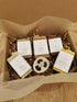 Vorteils-Set mit Etikett in Verpackung und mit Luffascheibe.